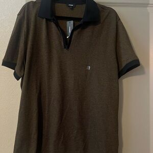 Express Black and Brown Polo Shirt
